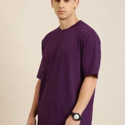 Difference of Opinion Purple Cotton Crew T-Shirt-image-54