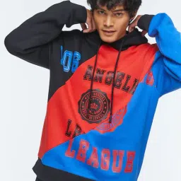 Forever 21 Multi Regular Fit Colour Block Hooded Sweatshirt-picture-21