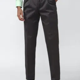 Peter England Casuals Grey Slim Fit Trousers-picture-42