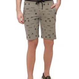 Being Human Regular Fit Lt. Militery Green Shorts-picture-10