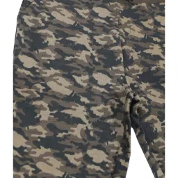 Plum Tree Kids Green & Beige Cotton Camouflage Joggers image 3