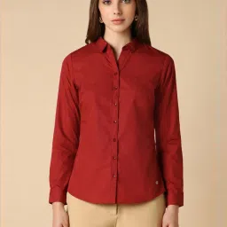 Allen Solly Red Regular Fit Shirt image 1