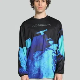 Puma Black Relaxed Fit Printed T-Shirt-image-19