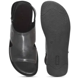 woodland Woods Men's Black Back Strap Sandals image 3