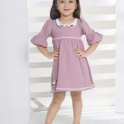 Peppermint Kids Pink Polyester Regular Fit 1 Dress-picture-13