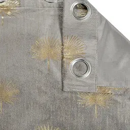 GEET CREATIONS Grey & Gold-Toned Floral Window Curtain image 4