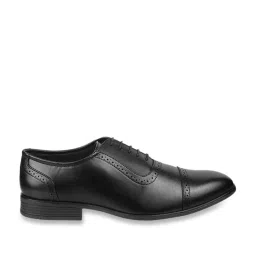 Metro Men's Black Brogue Shoes image 1