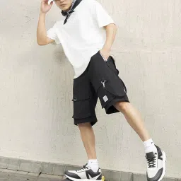 Hubberholme Men Cotton Relaxed Fit Mid-Rise Knee Length Shorts 5 image 1