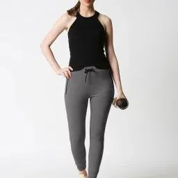 Bewakoof Grey Regular Fit Joggers image 4