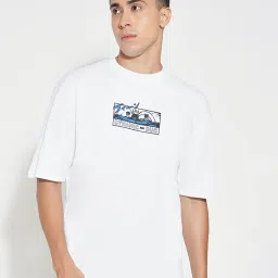 Sf Jeans By Pantaloons White Relaxed Fit Printed T-Shirt image 1