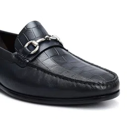 ROSSO BRUNELLO Men Textured Leather Formal Loafers image 3