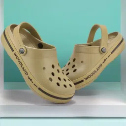 Woodland Men's Khaki Back Strap Clogs image 1