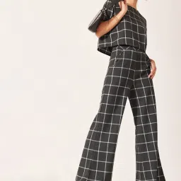 The Label Life Grey Check Crop Top image 4