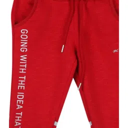 Monte Carlo Kids Red Cotton Printed Joggers image 3