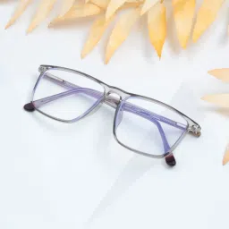 Ted Smith Grey Rectangular Unisex Eye Frames image 1