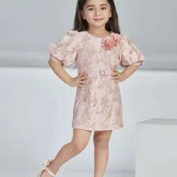 Peppermint Kids Peach Knitted BodyFit 1 Dress-image-88