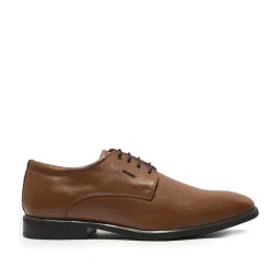 woods Woodland Men's Tawny Brown Derby Shoes image 2