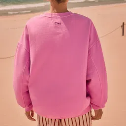 NEXT Typography Printed Oversized Pullover Sweatshirt image 2