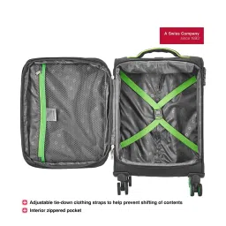 Wenger Fiero-Pro Grey 8 Wheel Small Soft Cabin Trolley - 28 cm image 5