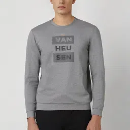 Van Heusen Grey Regular Fit Printed Sweatshirt image 1