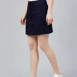 Marie Claire Navy A-Line Mini Skirt image 3