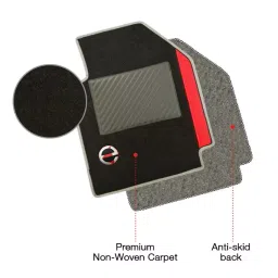 Elegant Duo Black And Red Carpet Car Mat Compatible With Tata Safari 2021 7 Seater Auto image 2