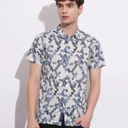 Being Human Blue Slim Fit Printed Shirt-picture-37