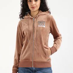 CALVIN KLEIN JEANS Brown Regular Fit Polyester Hooded Neck Jacket-picture-17