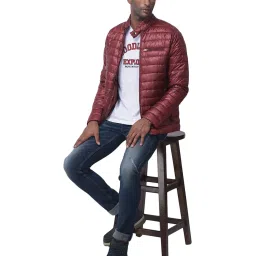 Woods Rust Mandarin Collar Polyester Jacket image 5