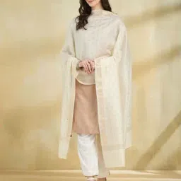 Fabindia Beige Printed Dupatta-image-23