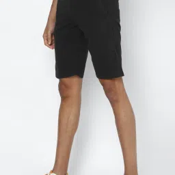 Allen Solly Black Cotton Slim Fit Shorts image 3