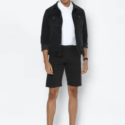 Allen Solly Black Cotton Slim Fit Shorts image 5