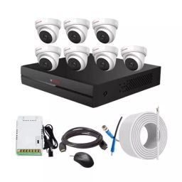 CP PLUS CCTV Combo Kit 2.4 MP Full HD Audio Indoor & Outdoor with 8 Channel DVR 7 Dome Camera, 8 Channel SMPS, 70 m Copper Cable & Connectors-picture-4