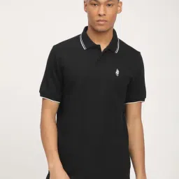R&B Black Slim Fit Polo T-Shirt-picture-37
