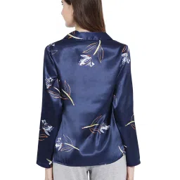 Oxolloxo Navy & White Daffodil Dusk Nightwear Shirt image 2