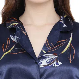 Oxolloxo Navy & White Daffodil Dusk Nightwear Shirt image 5