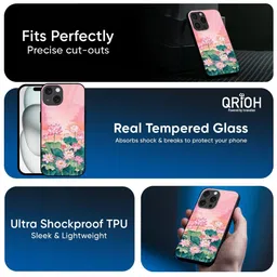 QRIOH Floral Printed iPhone 14 Pro Back Case Mobile Accessories image 3