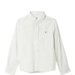 Gant Kids Light Green Solid Full Sleeves Shirt-image-2