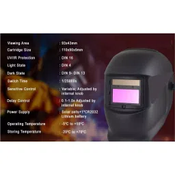 Colorado Large Viewing Solar & Battery Powered Auto Darkening Welding Helmet image 4