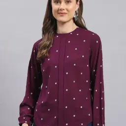 Monte Carlo Purple & White Embroidered Shirt-image-69