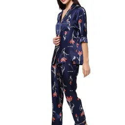 Sweet Dreams Navy Floral Print Pajama Set image 3