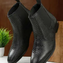 Teakwood Leathers Men's Black Chelsea Boots-picture-29