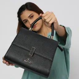 Lavie Black Solid Handbag-image-13