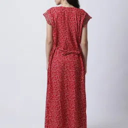 Secret Wish Red Printed Nighty image 2