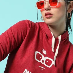 Campus Sutra Women Printed Hooded Sweatshirt-picture-30