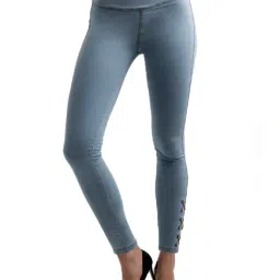 Miss Chase Light Blue Cotton Jeggings-picture-41