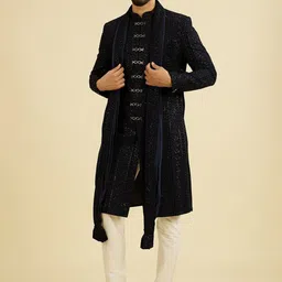 Manyavar Men Embroidered Straight Sherwani Set image 3