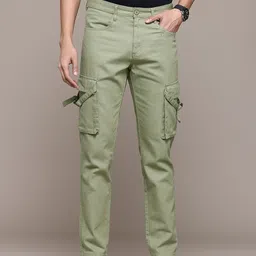 The Roadster Lifestyle Co. Men Regular Fit Pure Cotton Cargos-picture-32