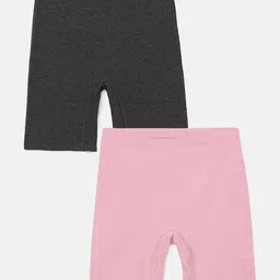 Mackly Pack Of 2 Solid Shorts - Charcoal Melange & Pink-picture-36