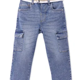 Babyhug Full Length Solid Denim Jeans - Light Blue-picture-20